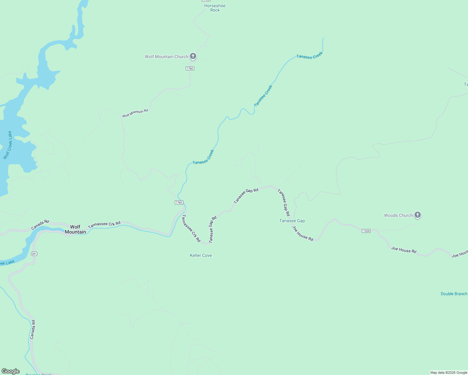 map of restaurants, bars, coffee shops, grocery stores, and more near 1993 Tannassee Creek Road in Tuckasegee