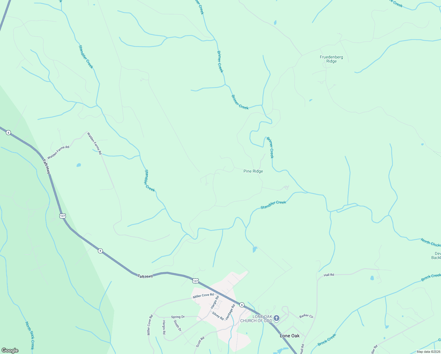 map of restaurants, bars, coffee shops, grocery stores, and more near 361 Pine Ridge Drive in Signal Mountain