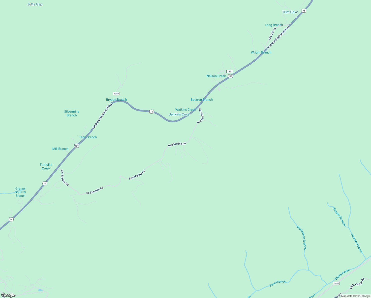 map of restaurants, bars, coffee shops, grocery stores, and more near 41 Pebble Creek Lane in Andrews