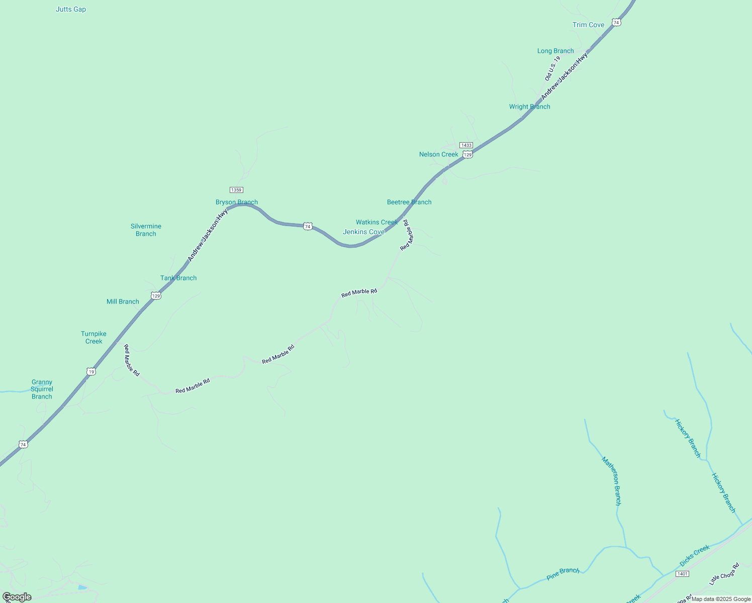 map of restaurants, bars, coffee shops, grocery stores, and more near 41 Pebble Creek Lane in Andrews