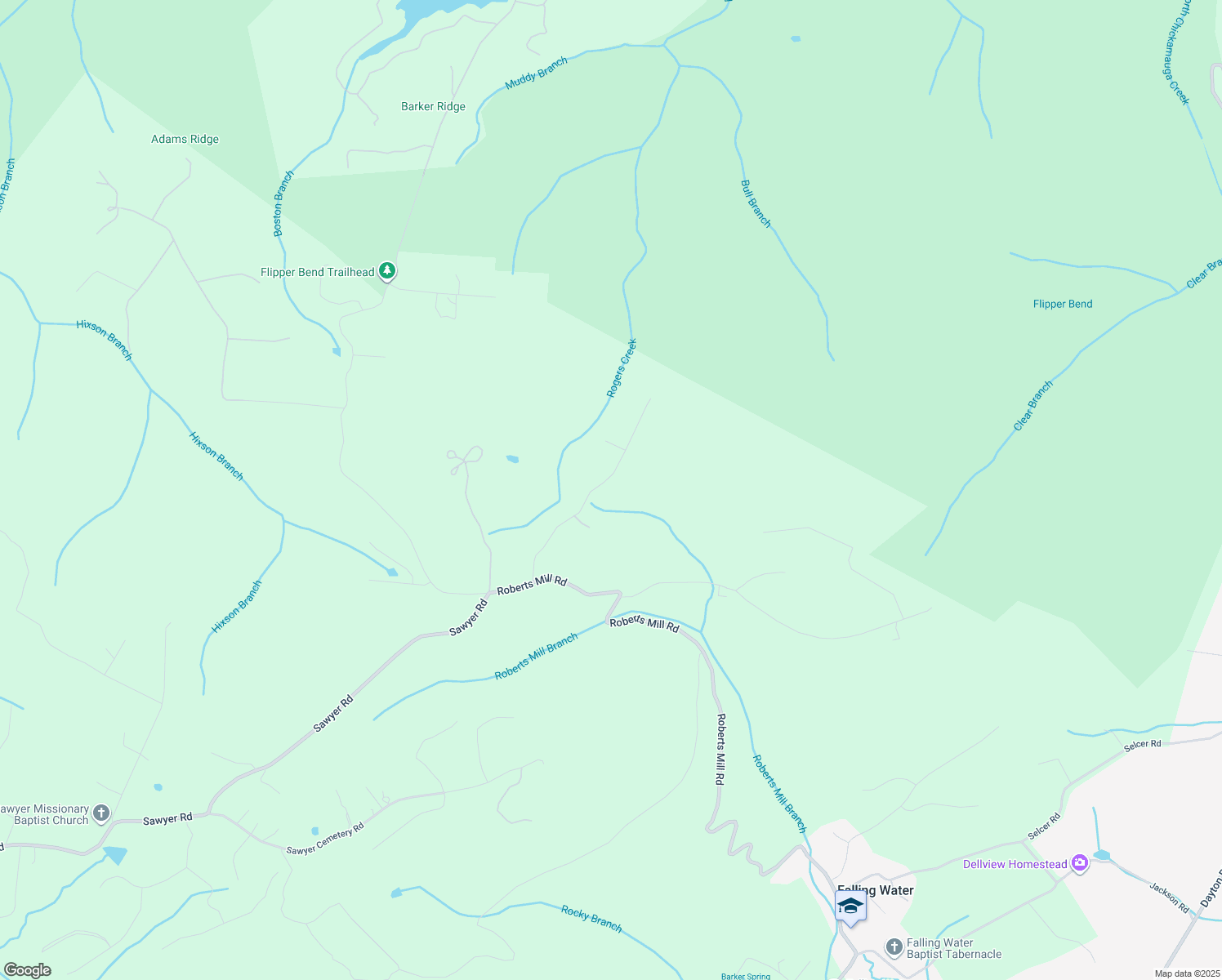 map of restaurants, bars, coffee shops, grocery stores, and more near 8028 Mill Creek Road in Signal Mountain