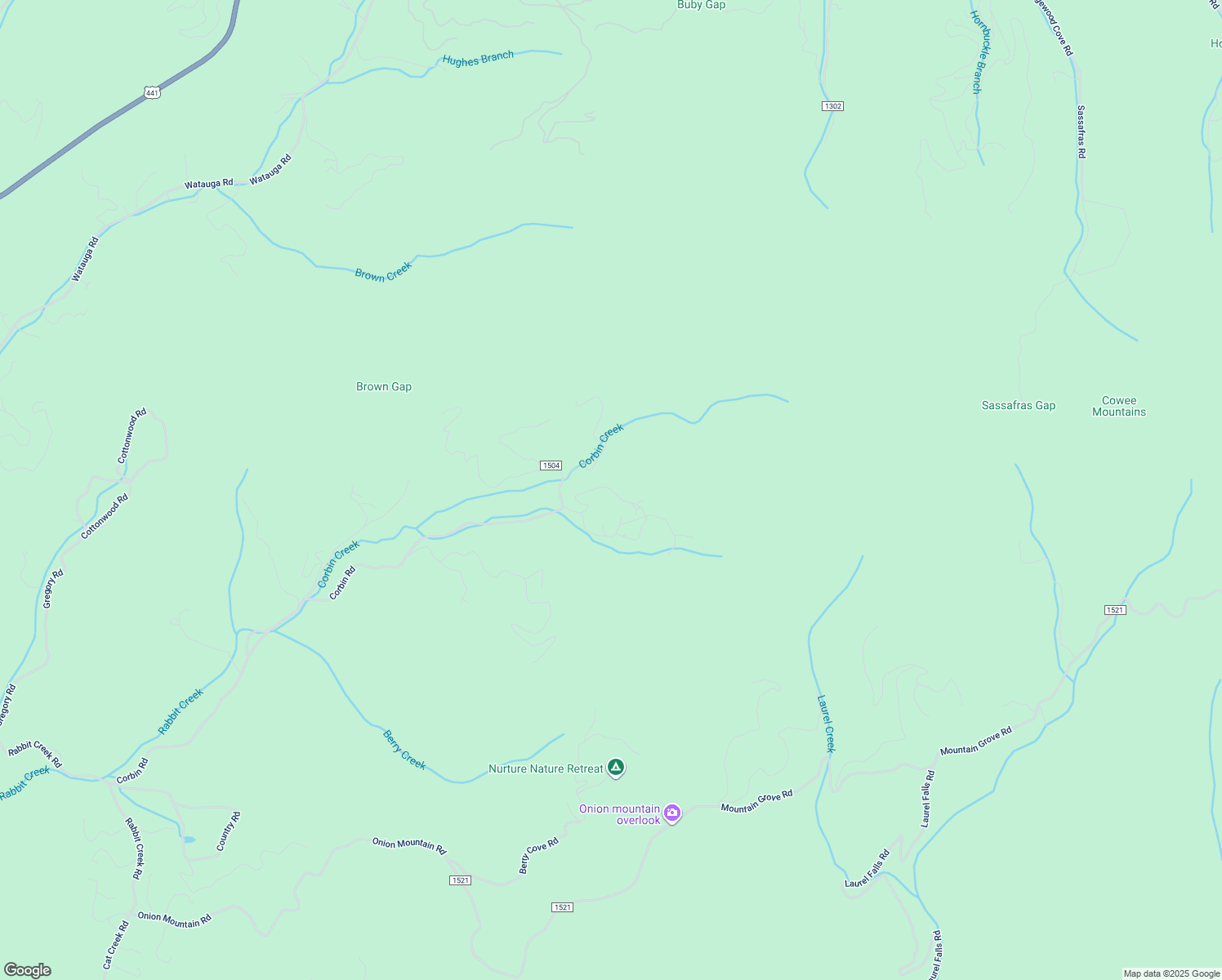 map of restaurants, bars, coffee shops, grocery stores, and more near Peach Orchard Road in Macon County