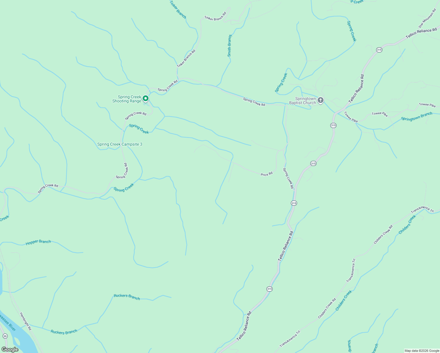 map of restaurants, bars, coffee shops, grocery stores, and more near 130 Willie Hicks Drive in Reliance