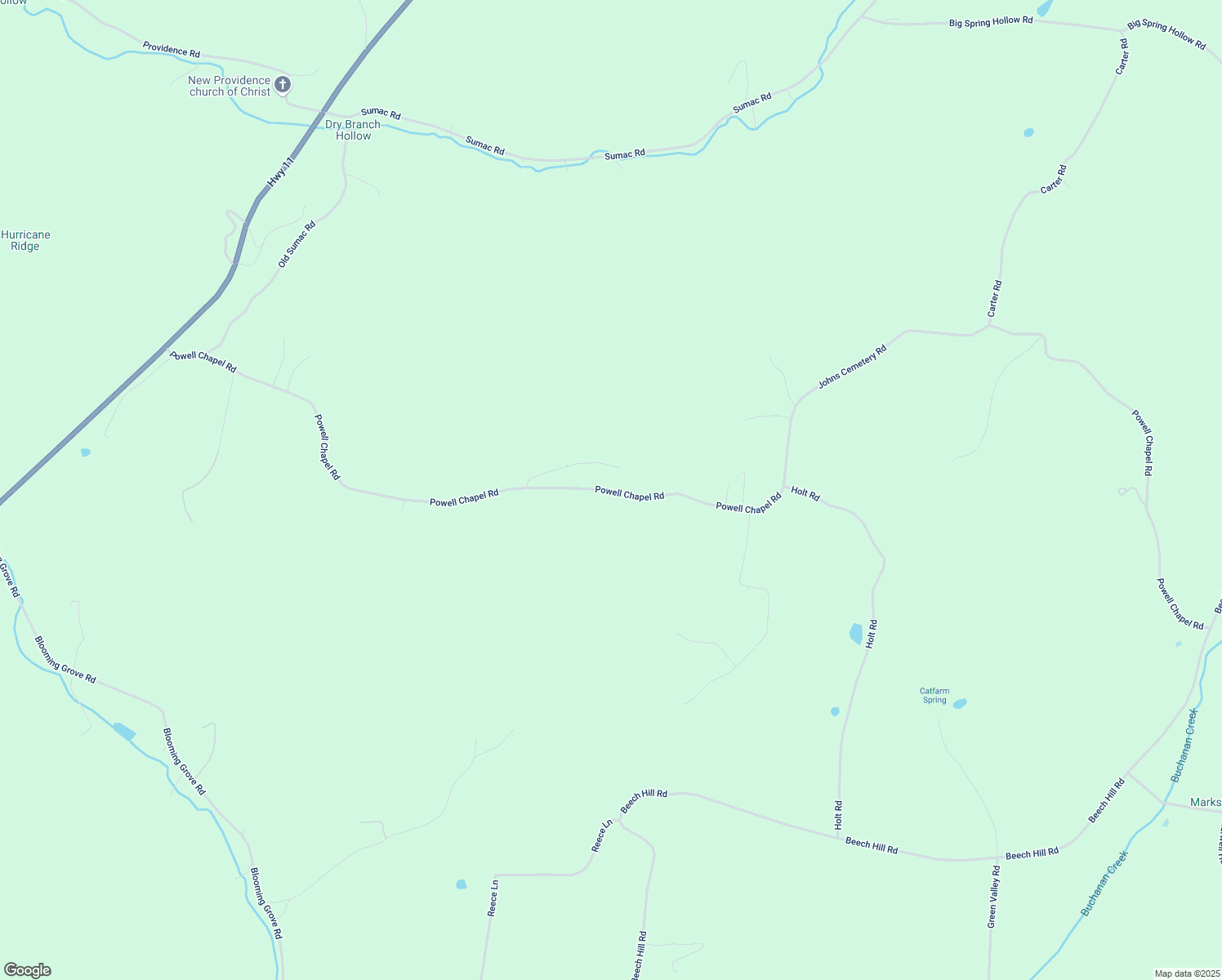map of restaurants, bars, coffee shops, grocery stores, and more near 464 Powell Chapel Road in Pulaski