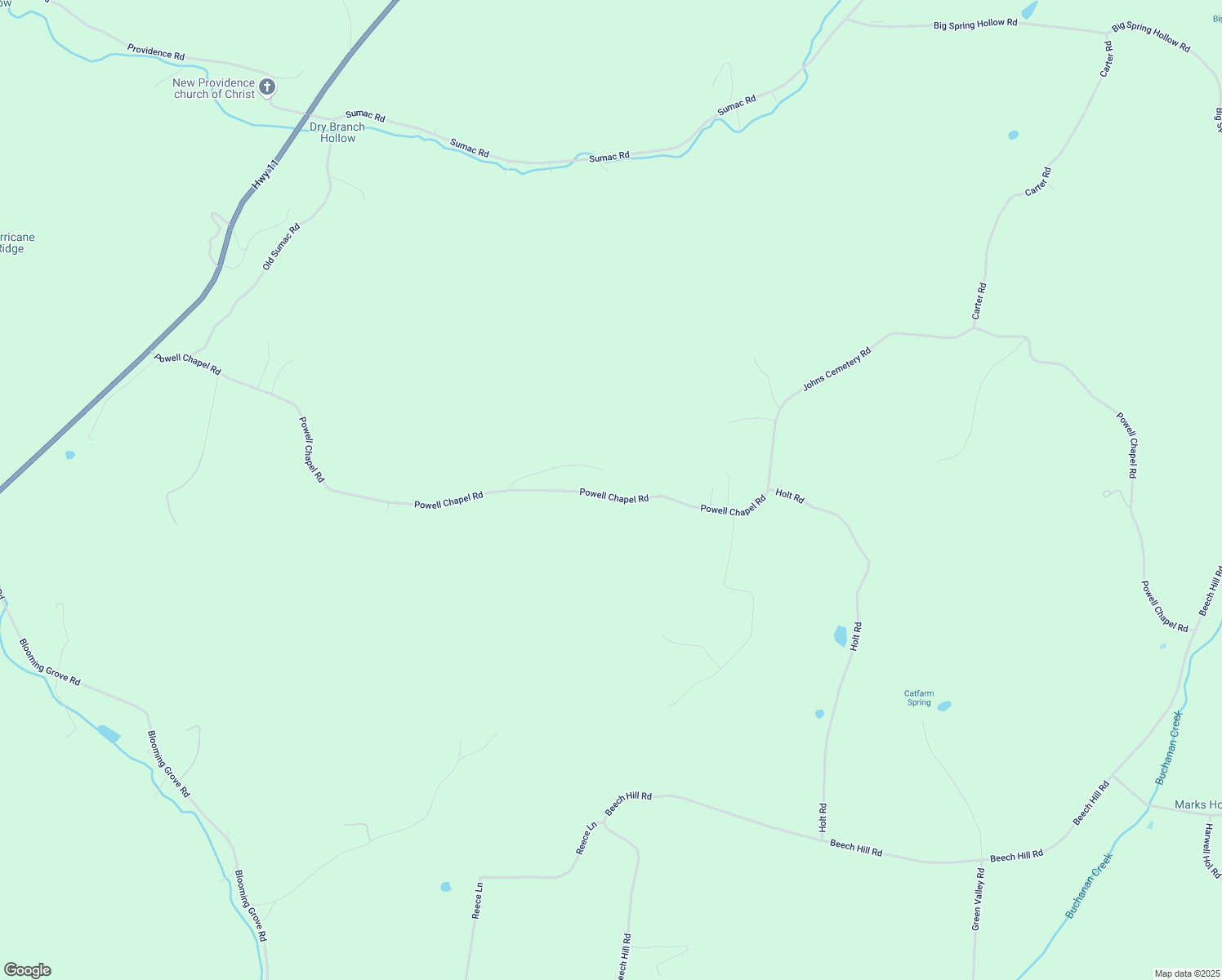 map of restaurants, bars, coffee shops, grocery stores, and more near 464 Powell Chapel Road in Pulaski