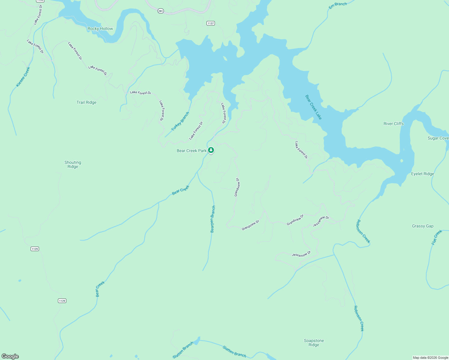 map of restaurants, bars, coffee shops, grocery stores, and more near 177 Slippery Rock Drive in Tuckasegee