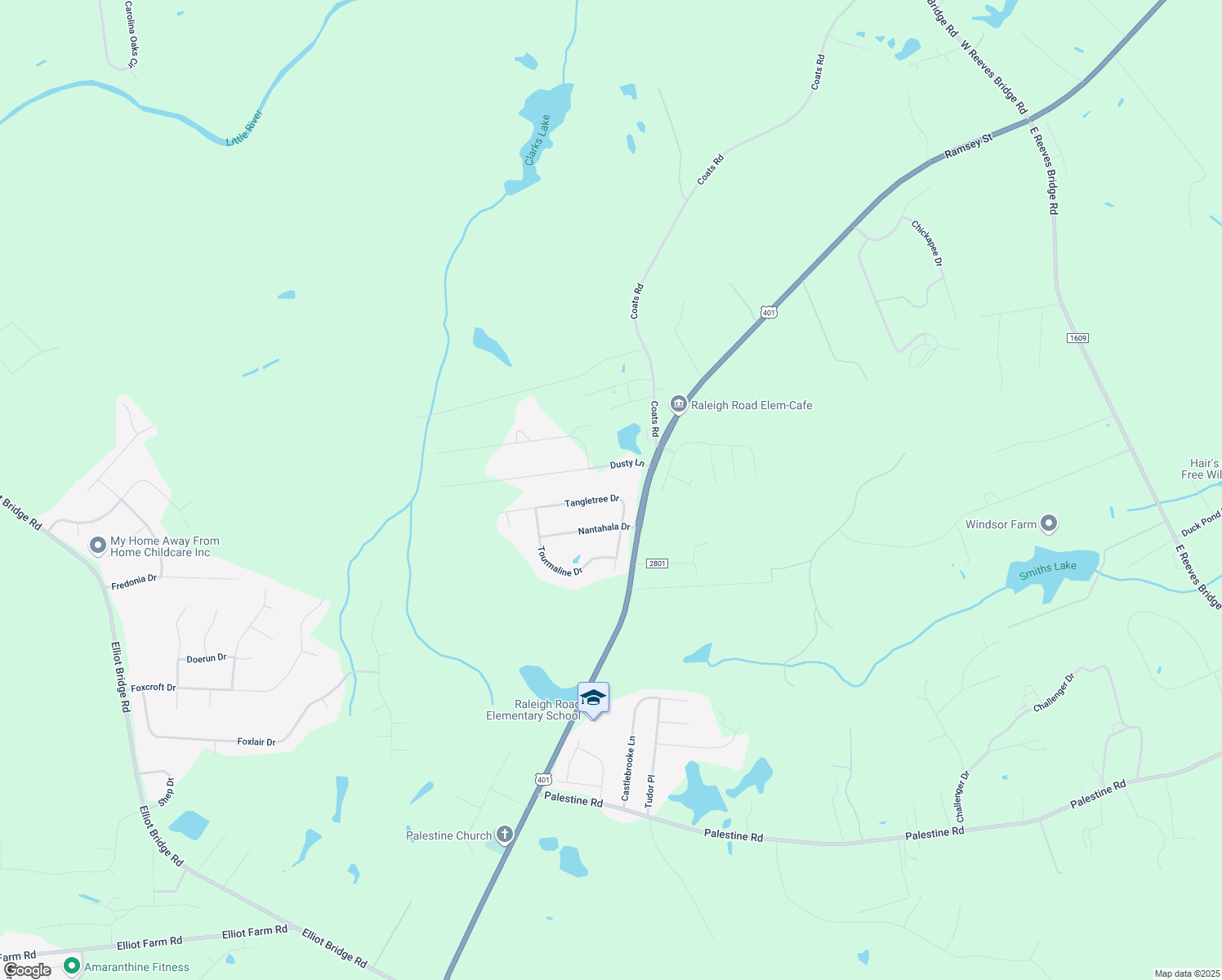 map of restaurants, bars, coffee shops, grocery stores, and more near 8628 Tangletree Drive in Linden