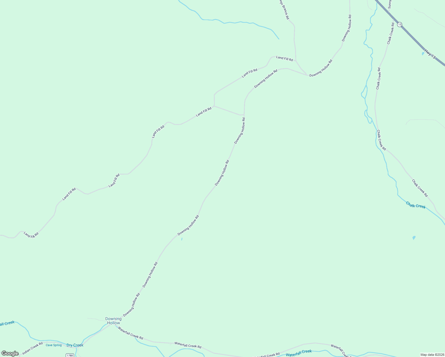 map of restaurants, bars, coffee shops, grocery stores, and more near 1481 Downing Hollow Road in Waynesboro