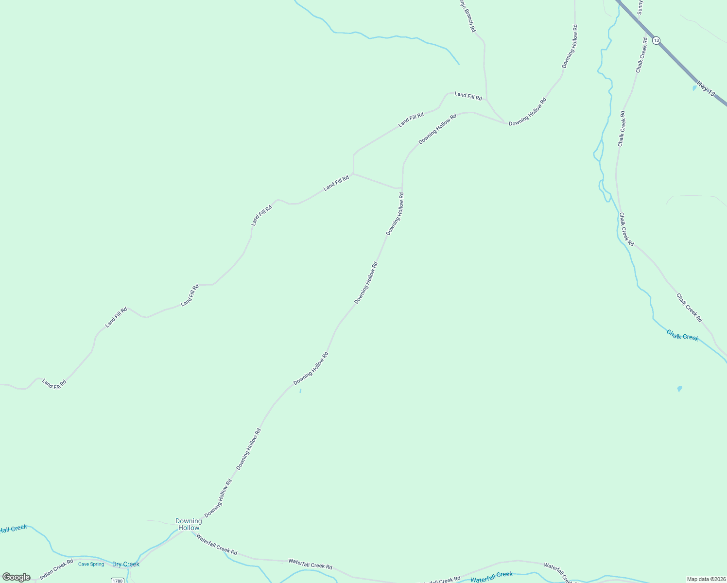 map of restaurants, bars, coffee shops, grocery stores, and more near 1481 Downing Hollow Road in Waynesboro