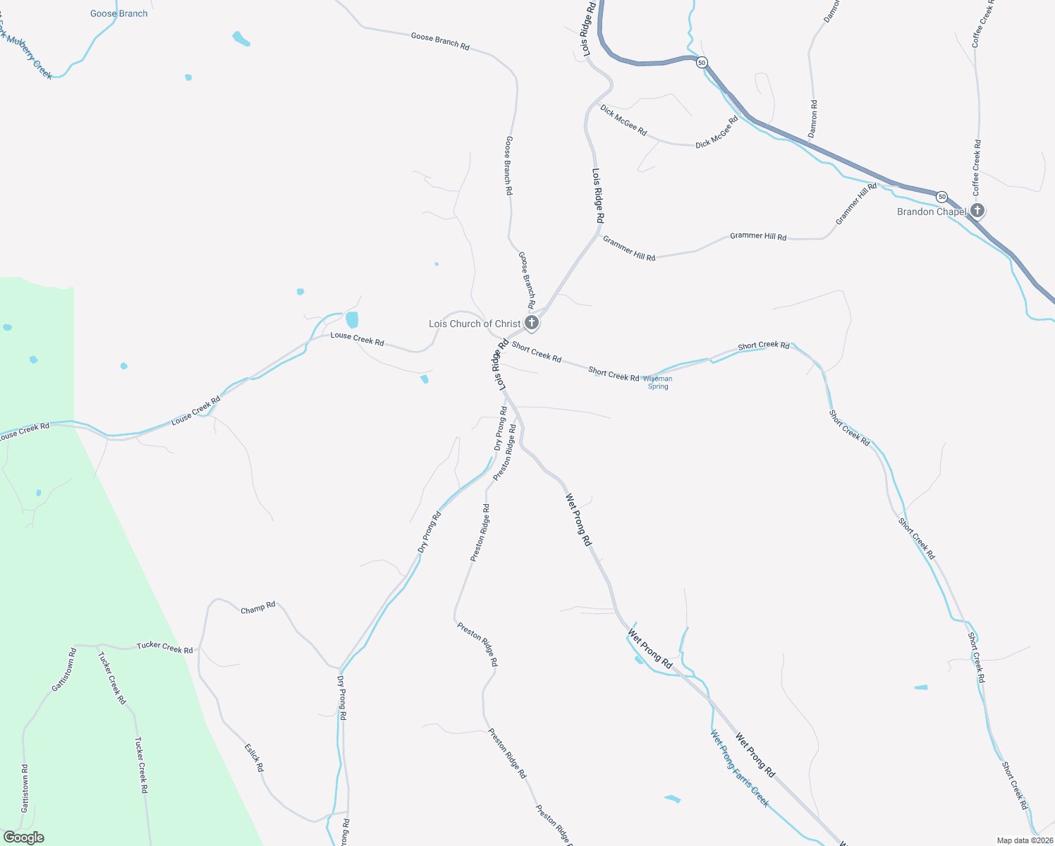 map of restaurants, bars, coffee shops, grocery stores, and more near 1791 Wet Prong Road in Mulberry