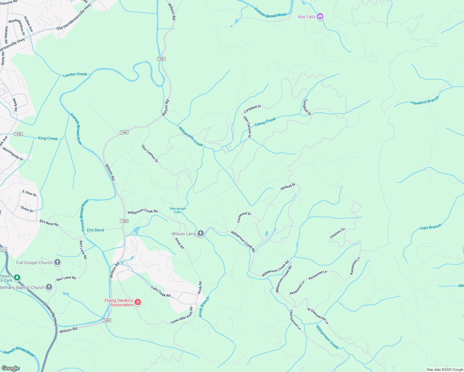 map of restaurants, bars, coffee shops, grocery stores, and more near 101 Dundee Lane in Pisgah Forest