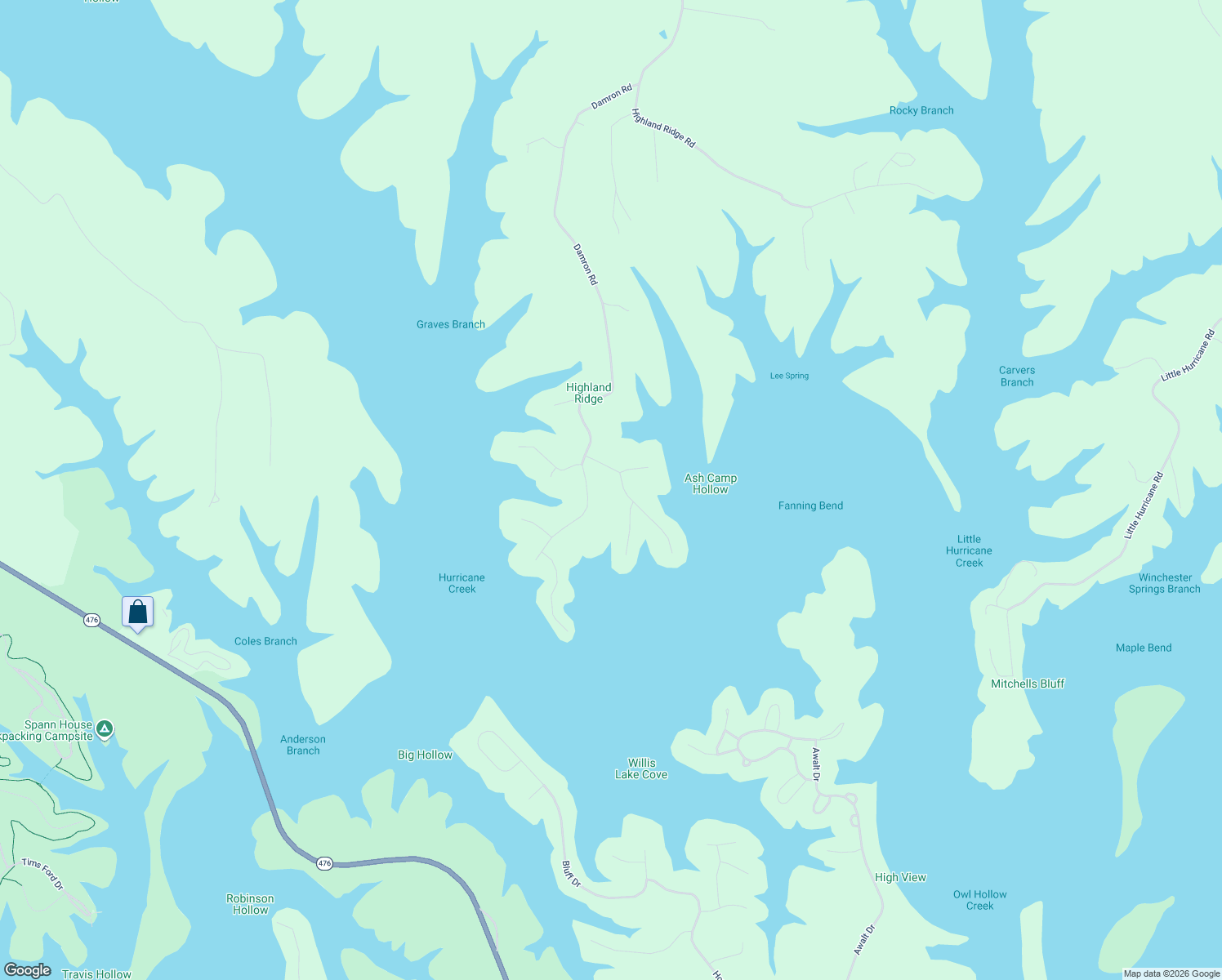 map of restaurants, bars, coffee shops, grocery stores, and more near 154 Bell Memorial Dr in Estill Springs