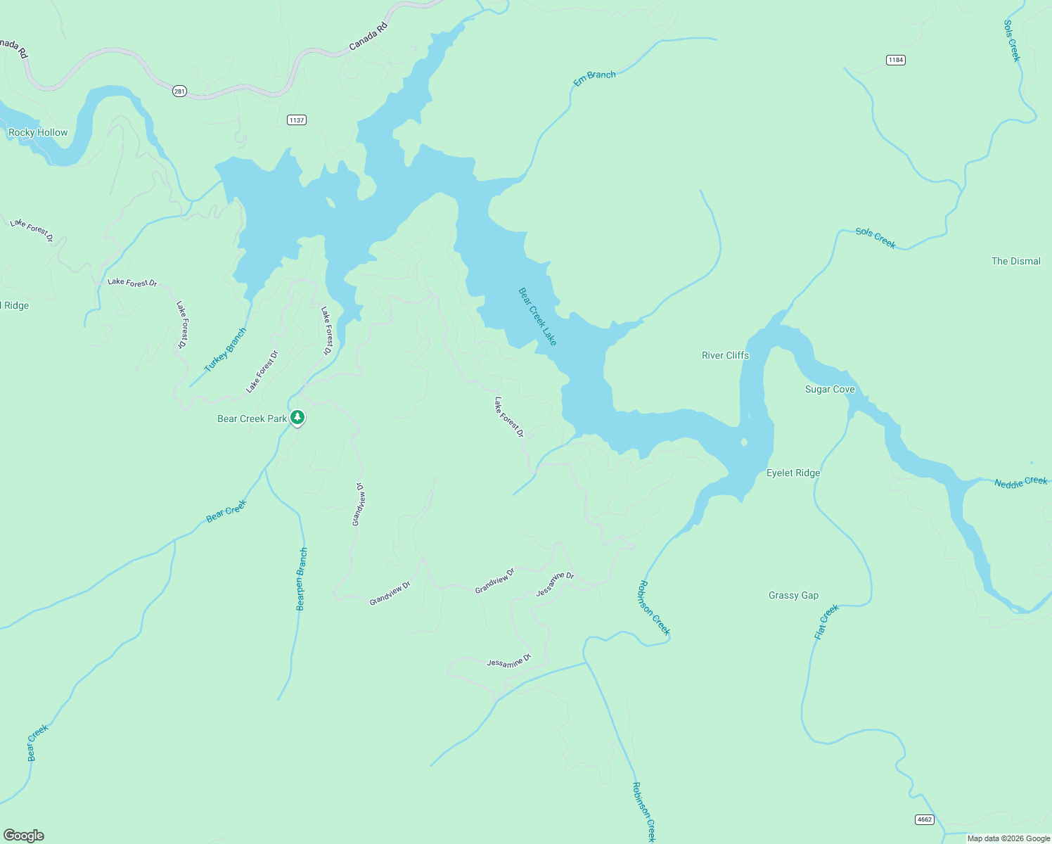 map of restaurants, bars, coffee shops, grocery stores, and more near 44 East Saddle Notch Lane in Tuckasegee