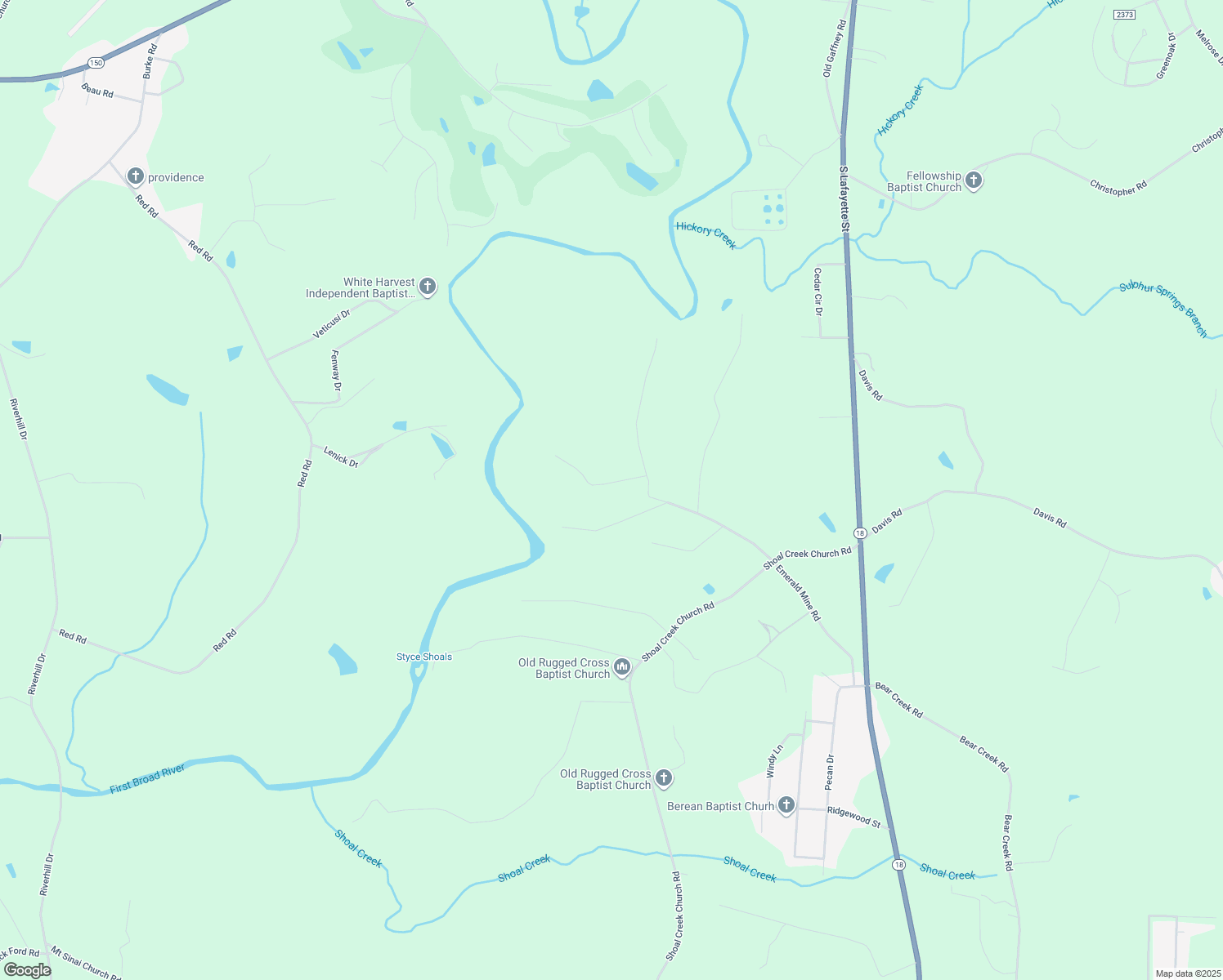 map of restaurants, bars, coffee shops, grocery stores, and more near 111 Emerald Valley Drive in Shelby