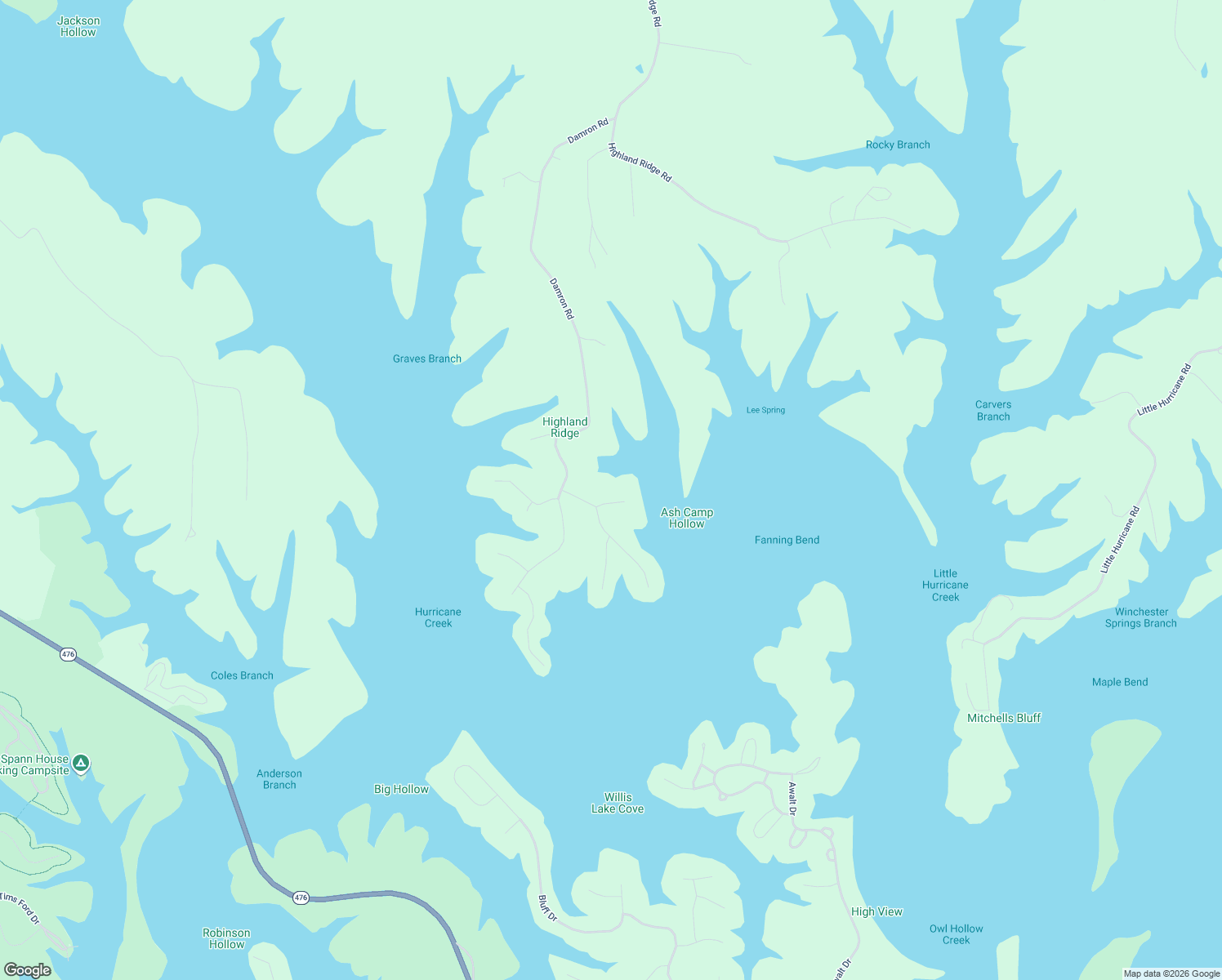 map of restaurants, bars, coffee shops, grocery stores, and more near 41 Ash Camp Drive in Estill Springs