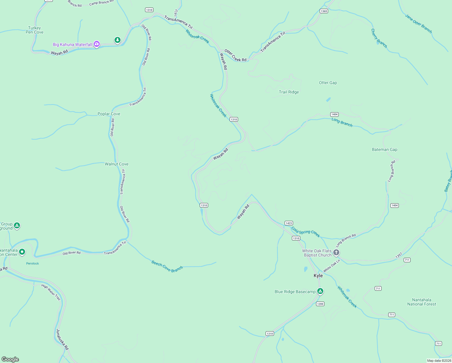 map of restaurants, bars, coffee shops, grocery stores, and more near 1096 Mount Tabor Road in Topton