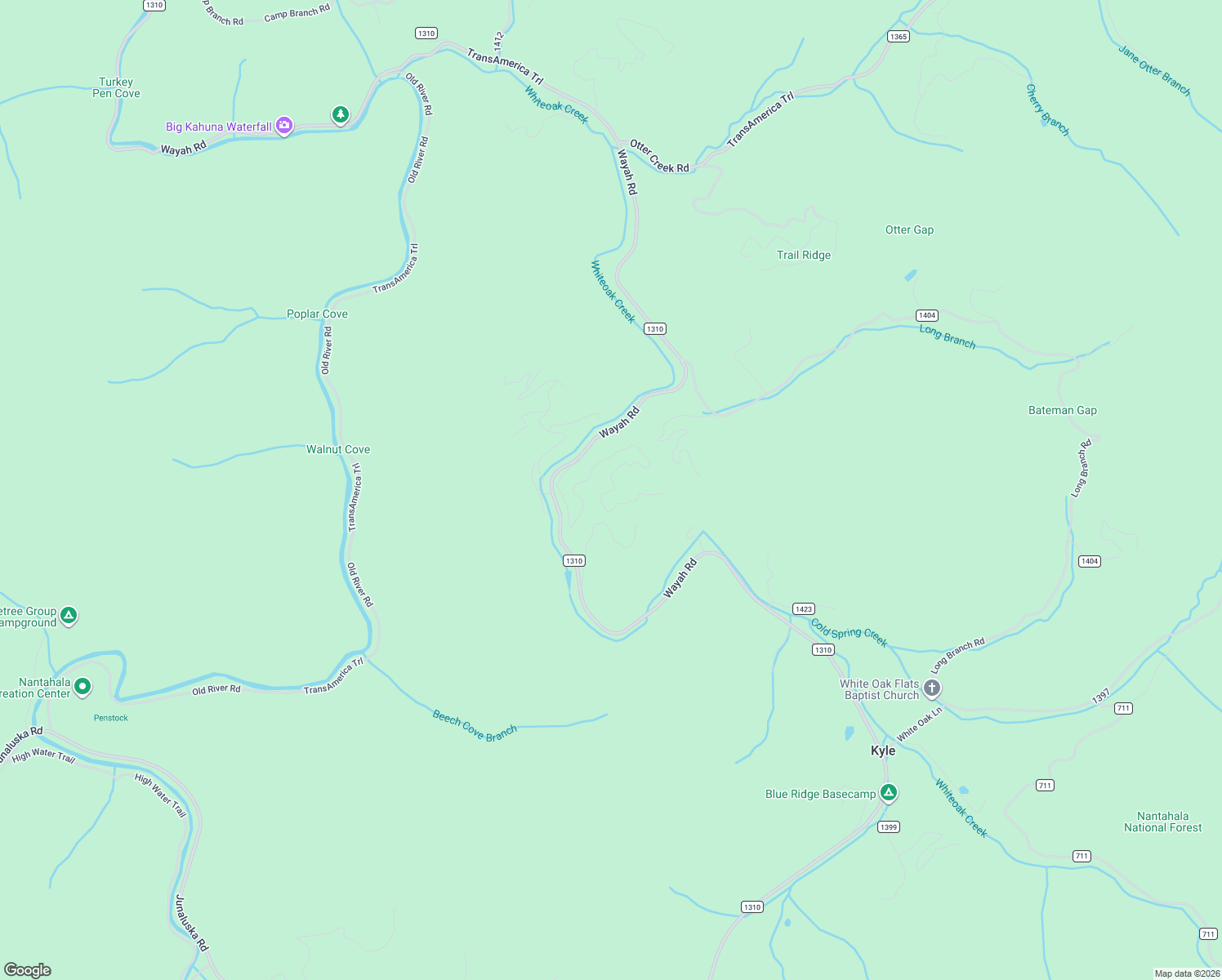 map of restaurants, bars, coffee shops, grocery stores, and more near 1096 Mount Tabor Road in Topton