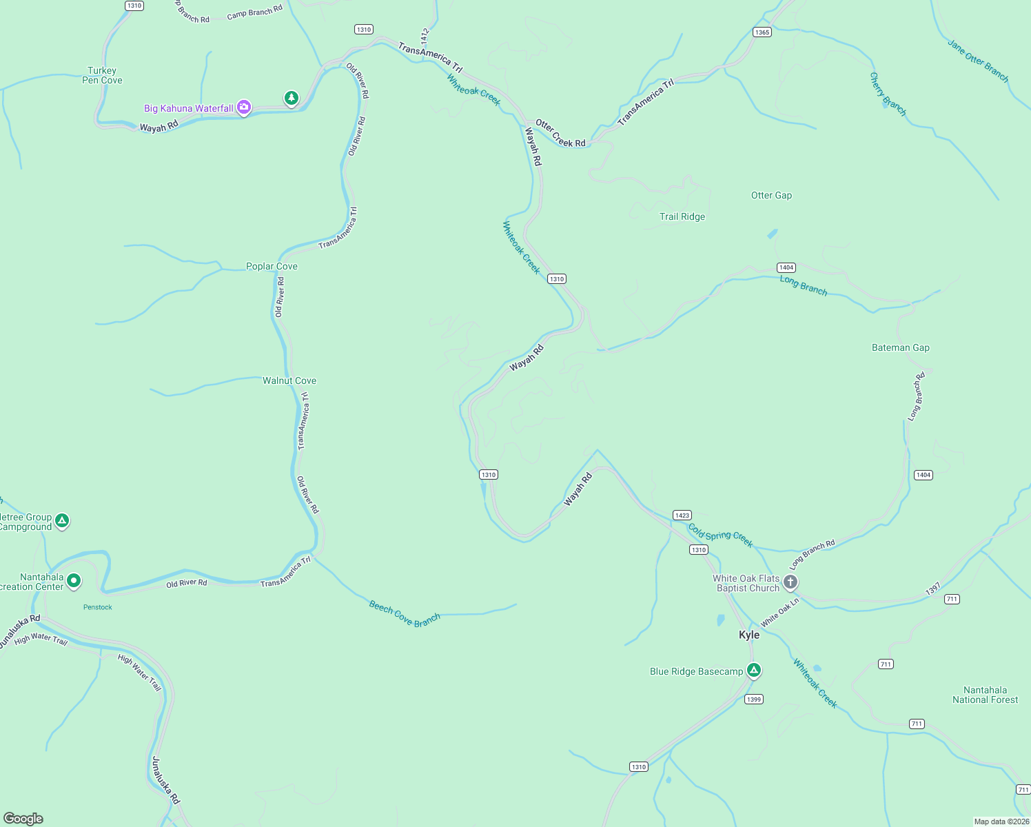 map of restaurants, bars, coffee shops, grocery stores, and more near 1096 Mount Tabor Road in Topton
