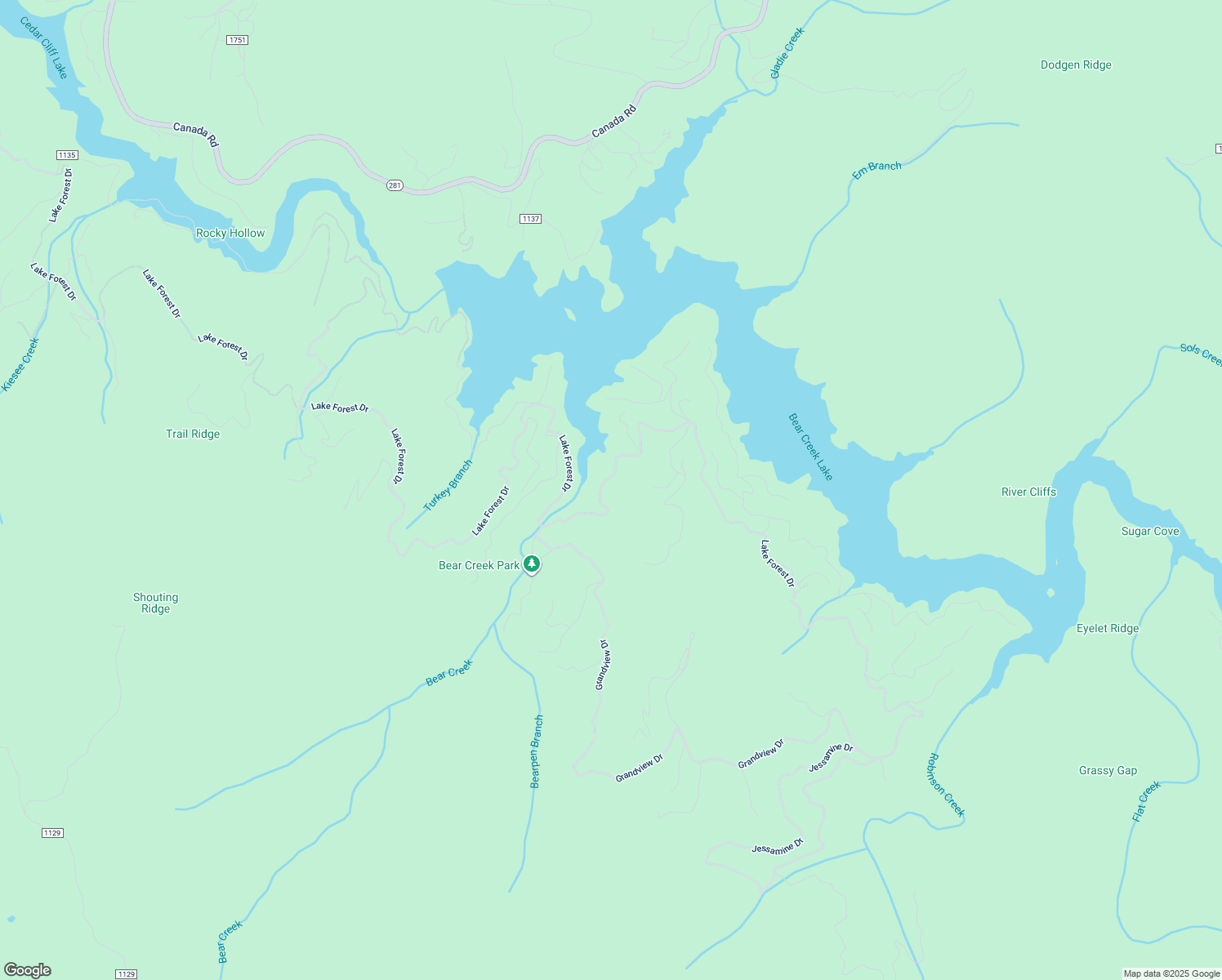 map of restaurants, bars, coffee shops, grocery stores, and more near 170 Bear Lake Road in Tuckasegee