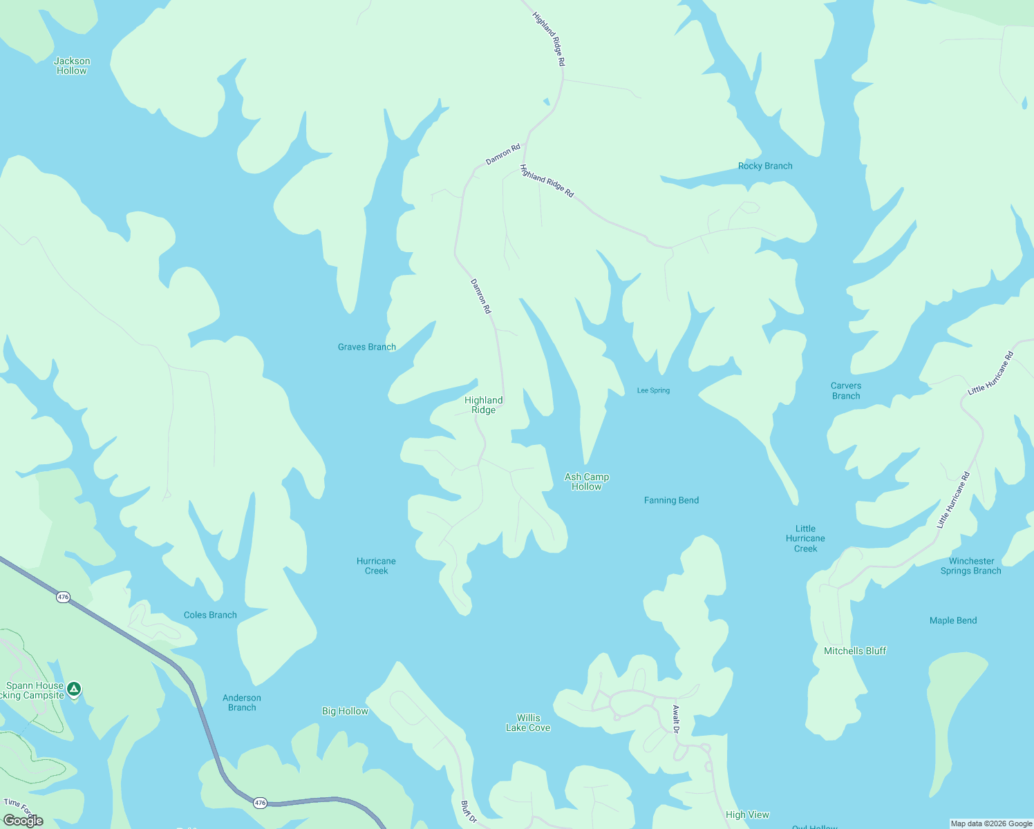 map of restaurants, bars, coffee shops, grocery stores, and more near 1053 Damron Road in Estill Springs