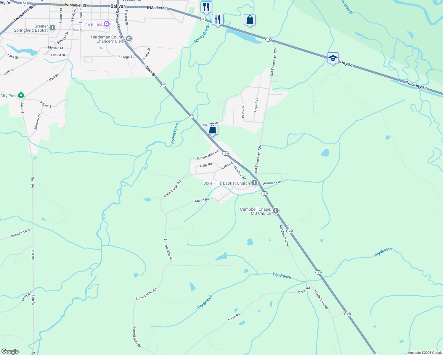350 Dixie Hill Road, Bolivar TN Walk Score