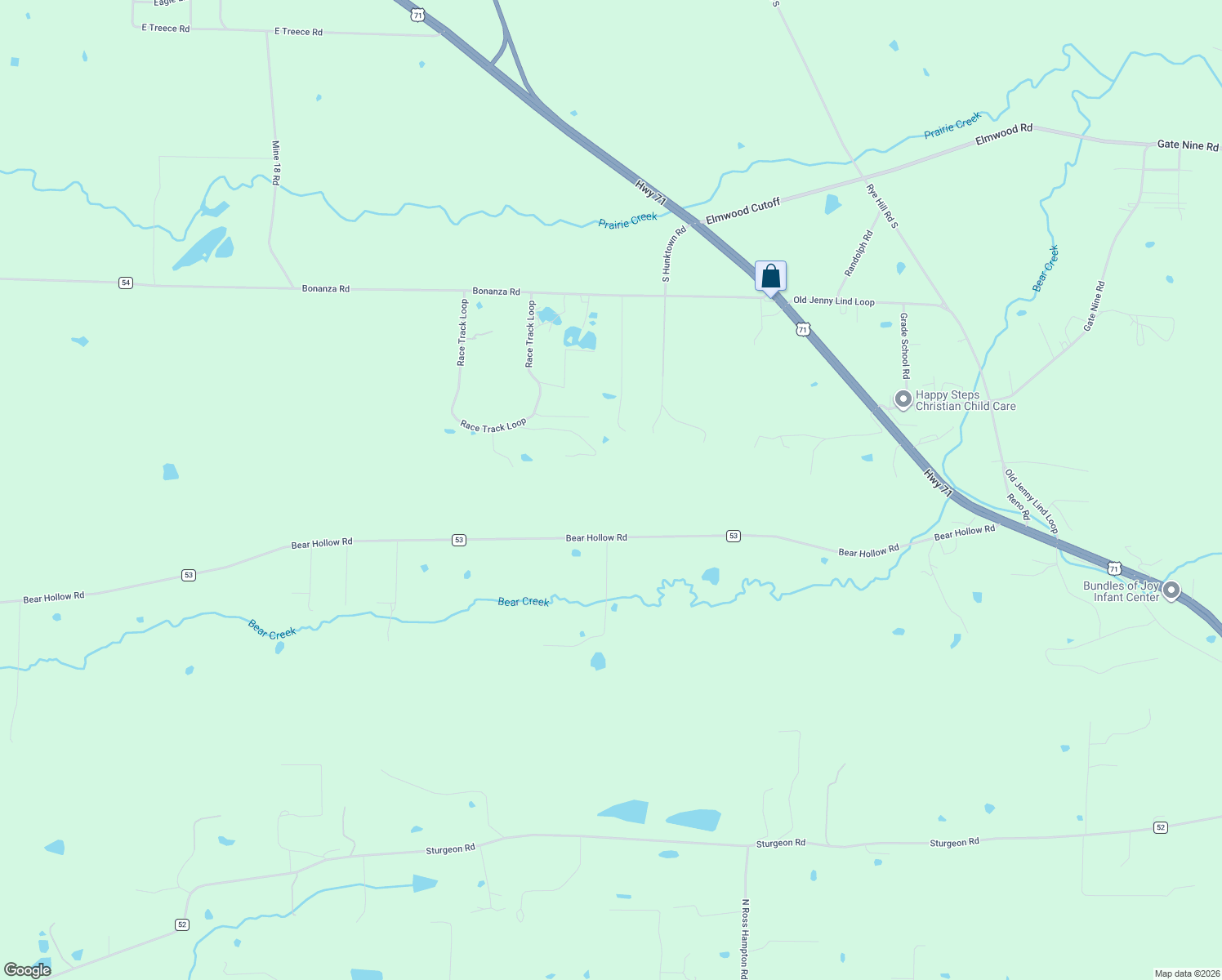 map of restaurants, bars, coffee shops, grocery stores, and more near 8124 Tomlin Way in Fort Smith