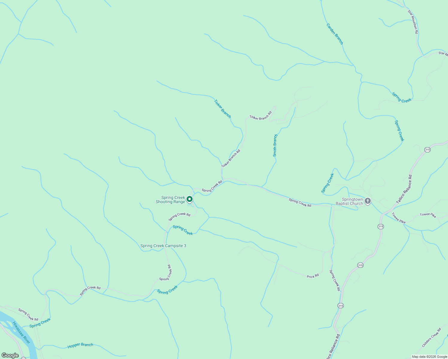 map of restaurants, bars, coffee shops, grocery stores, and more near 100 Tinker Branch Road in Reliance