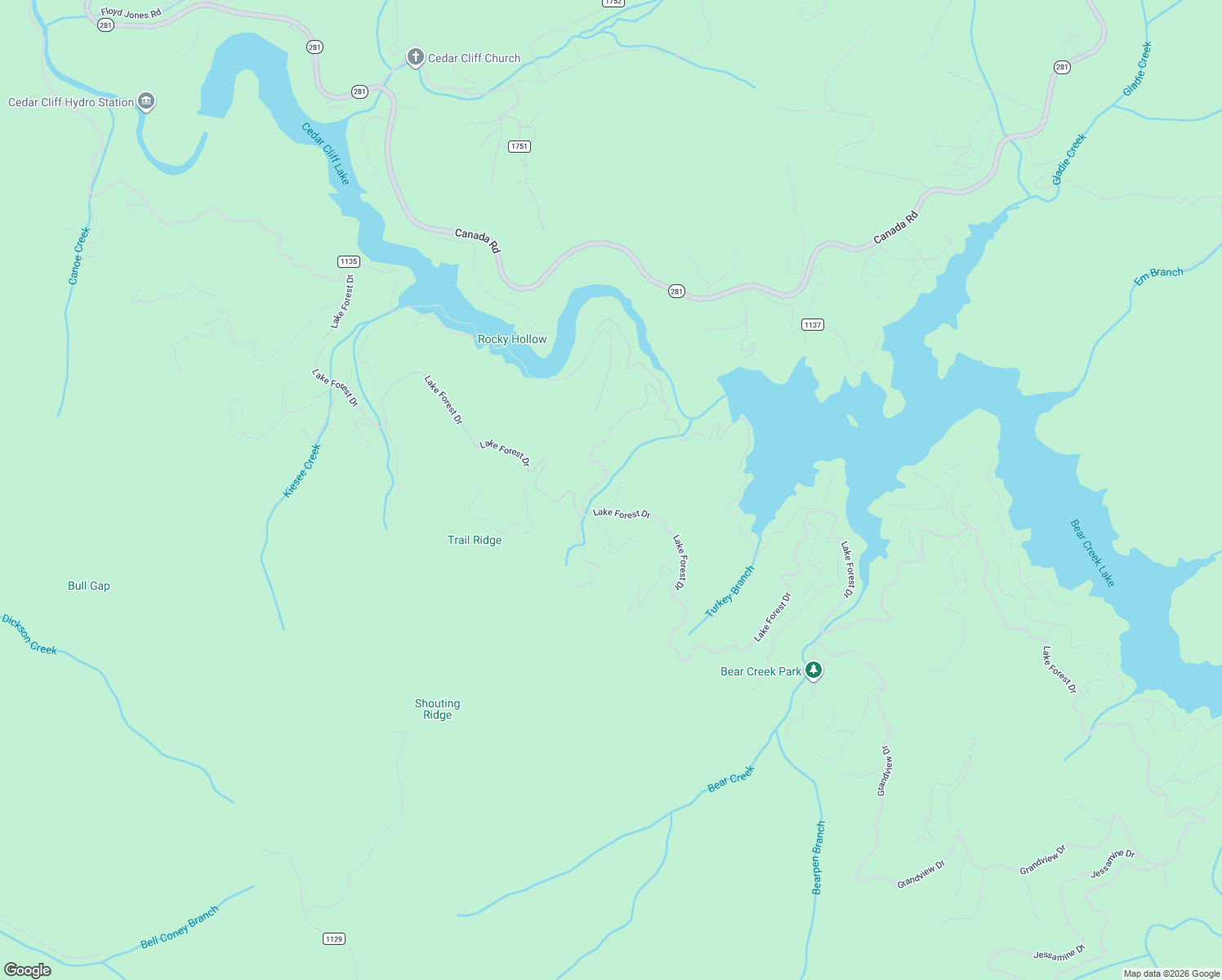 map of restaurants, bars, coffee shops, grocery stores, and more near 71 Falls Brook Drive in Tuckasegee