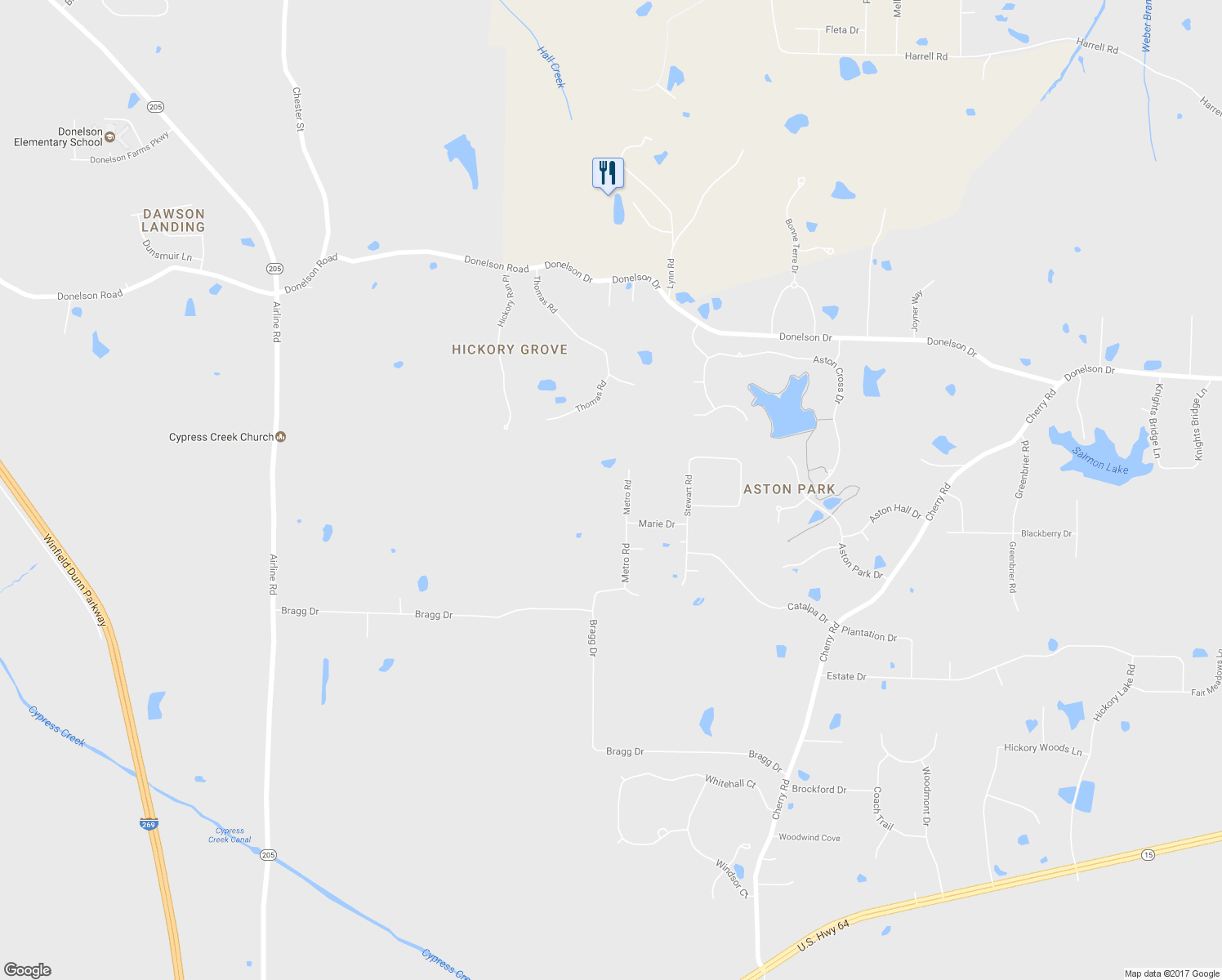 map of restaurants, bars, coffee shops, grocery stores, and more near 415 Metro Road in Hickory Withe