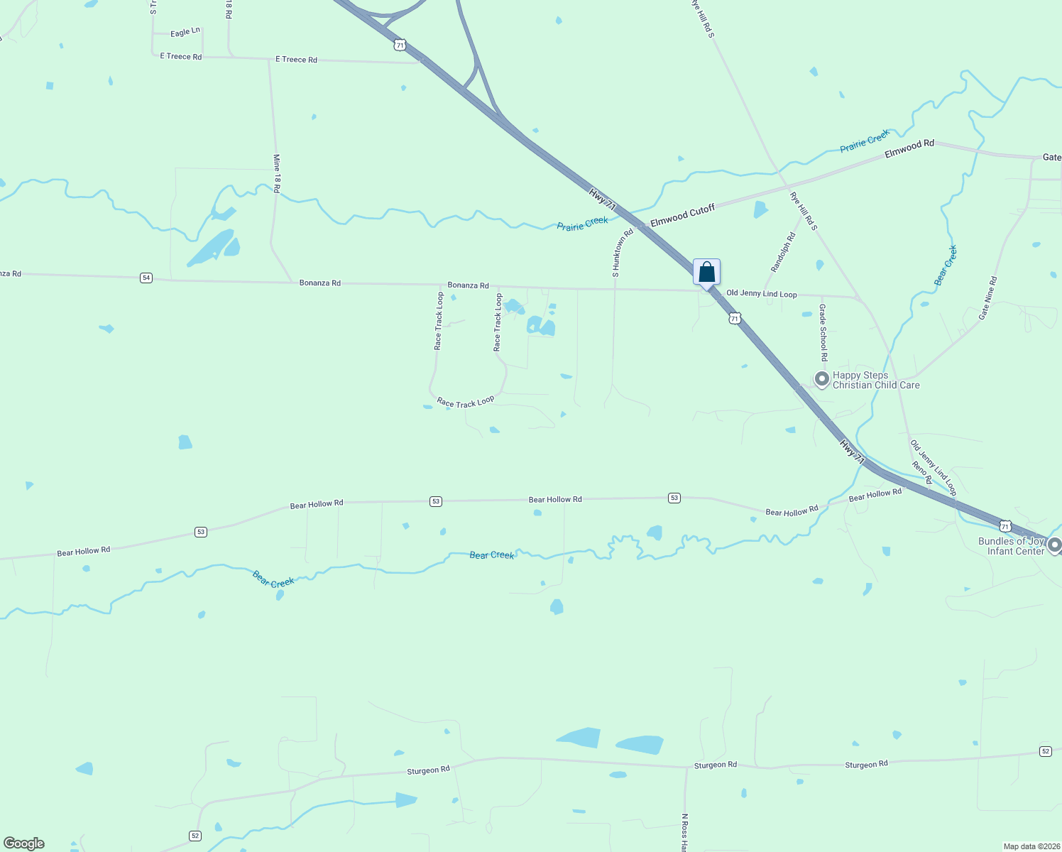 map of restaurants, bars, coffee shops, grocery stores, and more near 8124 Tomlin Way in Fort Smith