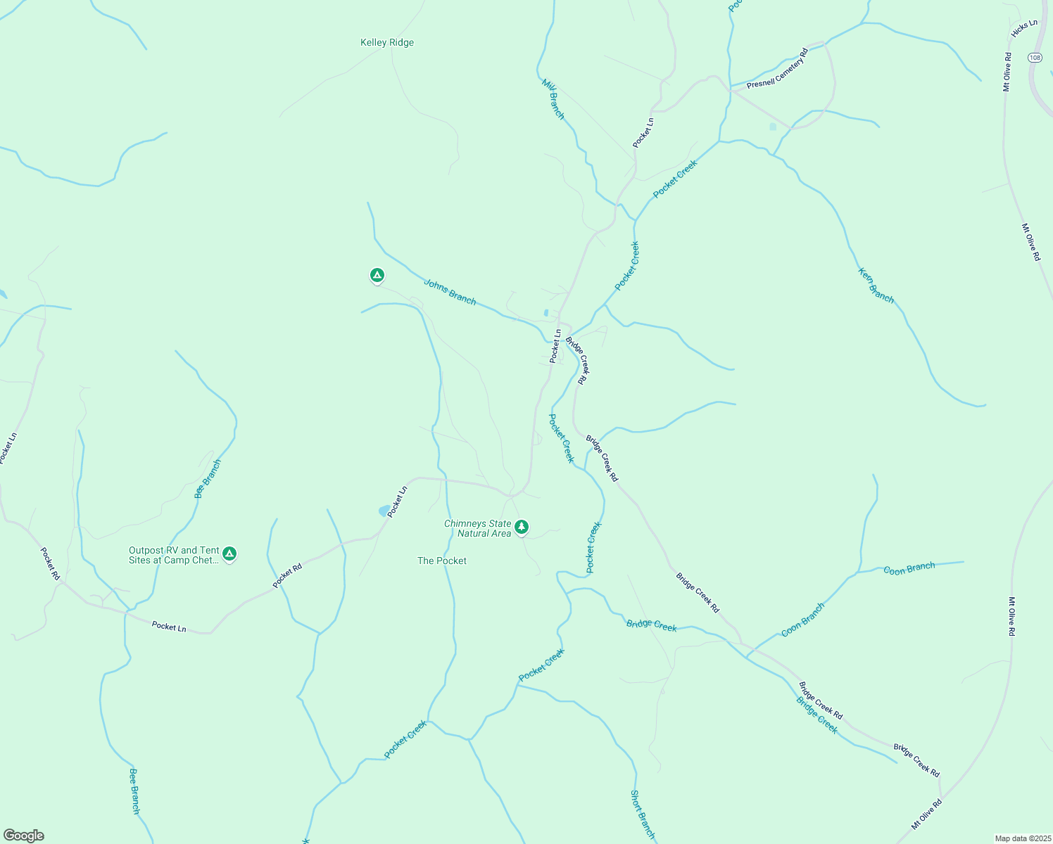 map of restaurants, bars, coffee shops, grocery stores, and more near 3592 Pocket Road in Whitwell