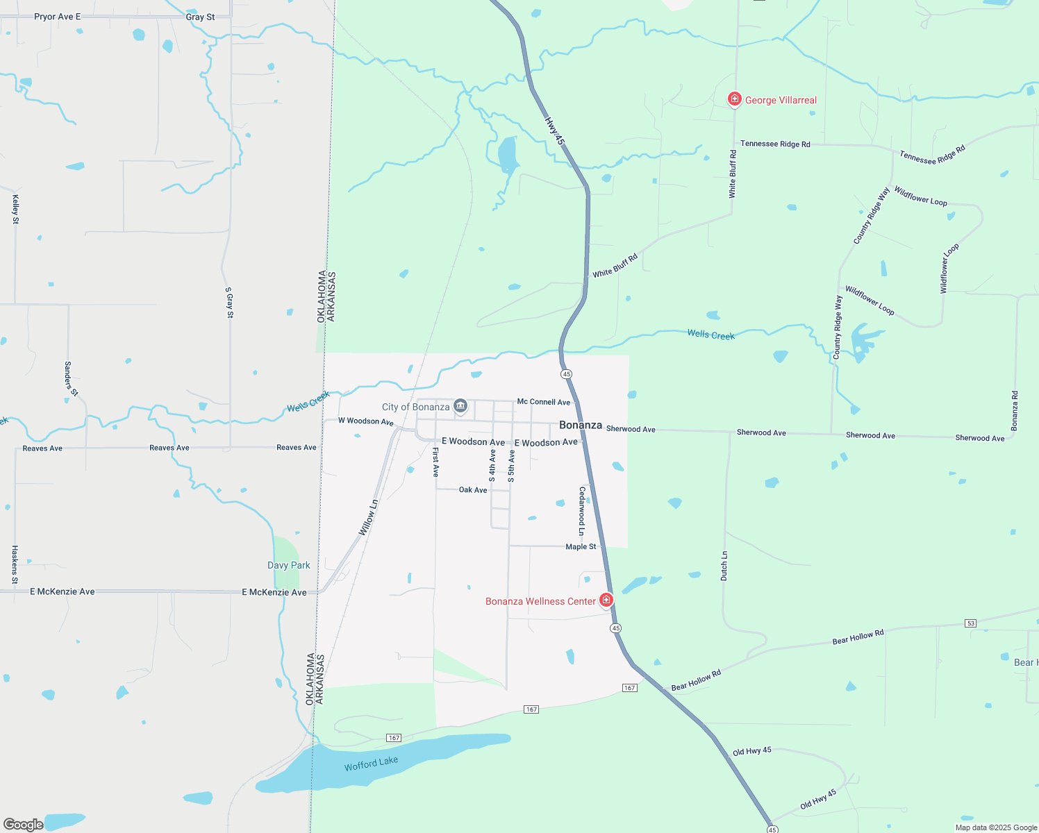map of restaurants, bars, coffee shops, grocery stores, and more near 505 Sherwood Avenue in Bonanza
