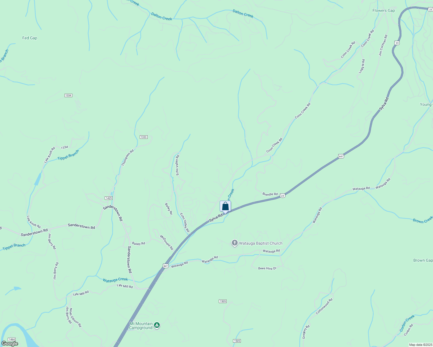 map of restaurants, bars, coffee shops, grocery stores, and more near 346 Brendle Road in Franklin