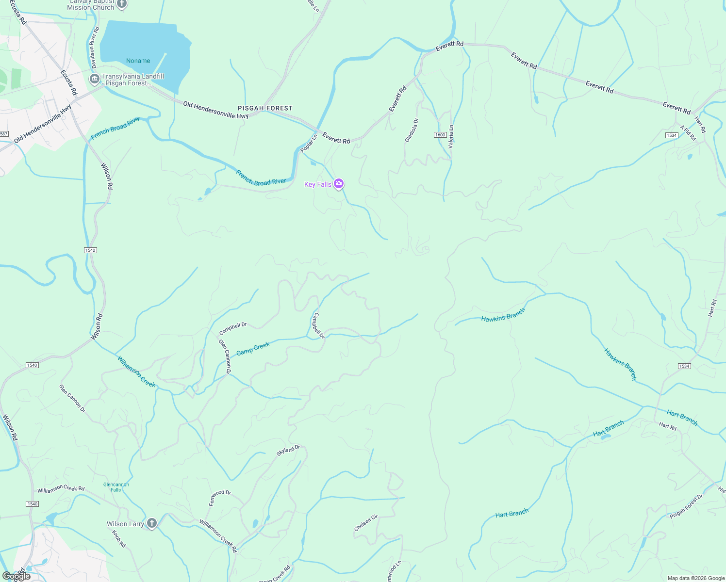 map of restaurants, bars, coffee shops, grocery stores, and more near 676 Aberdeen Lane in Transylvania County