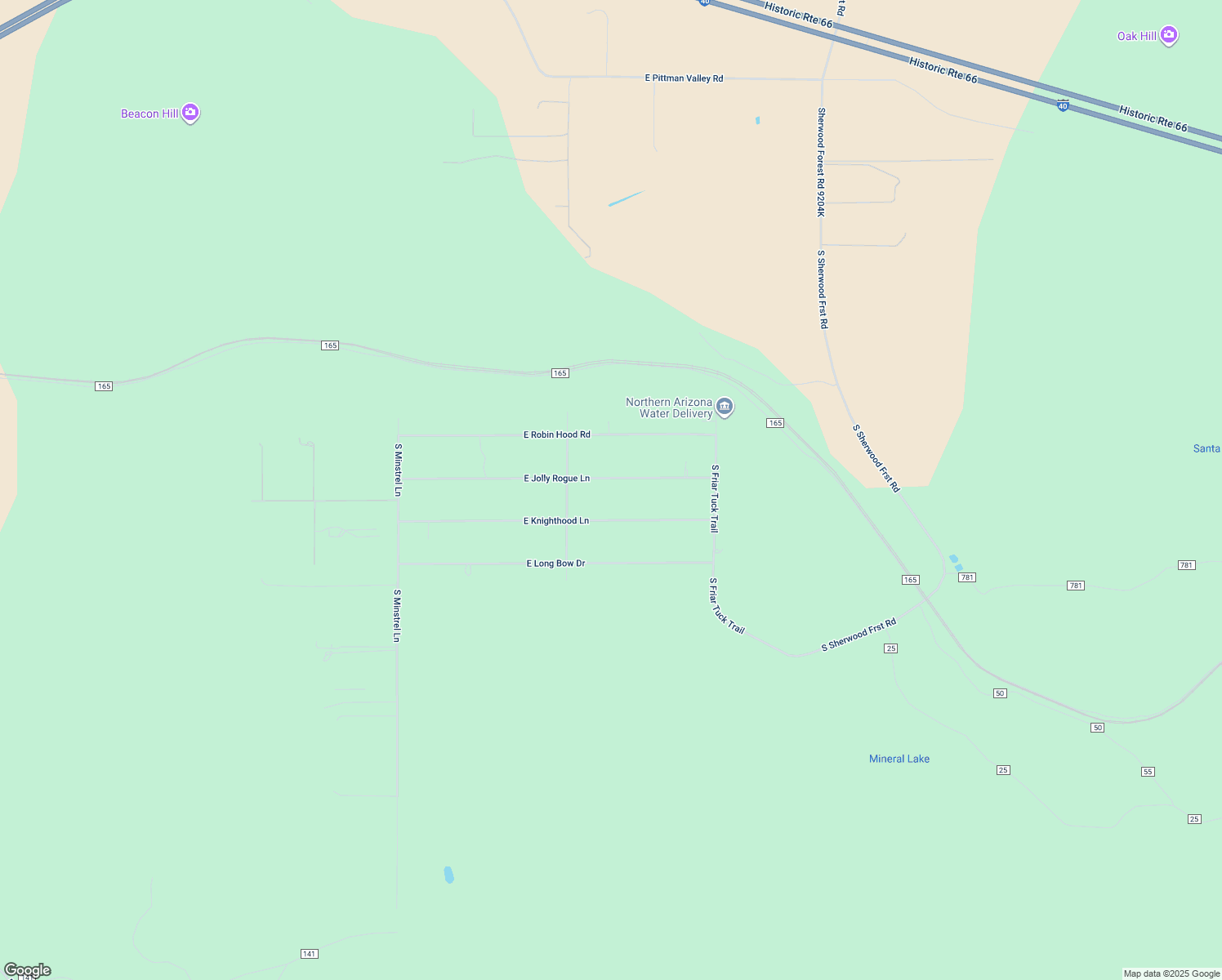 map of restaurants, bars, coffee shops, grocery stores, and more near 7638 East Jolly Rogue Lane in Williams