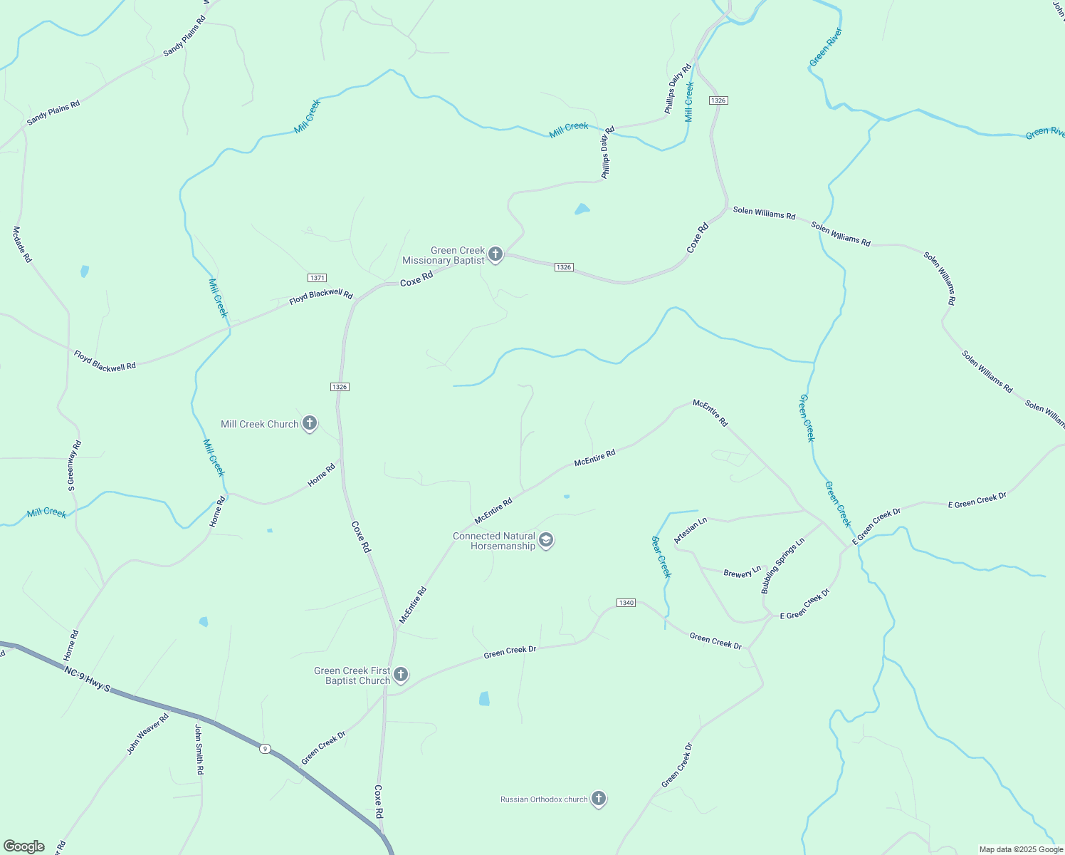 map of restaurants, bars, coffee shops, grocery stores, and more near 239 Aster Lane in Tryon