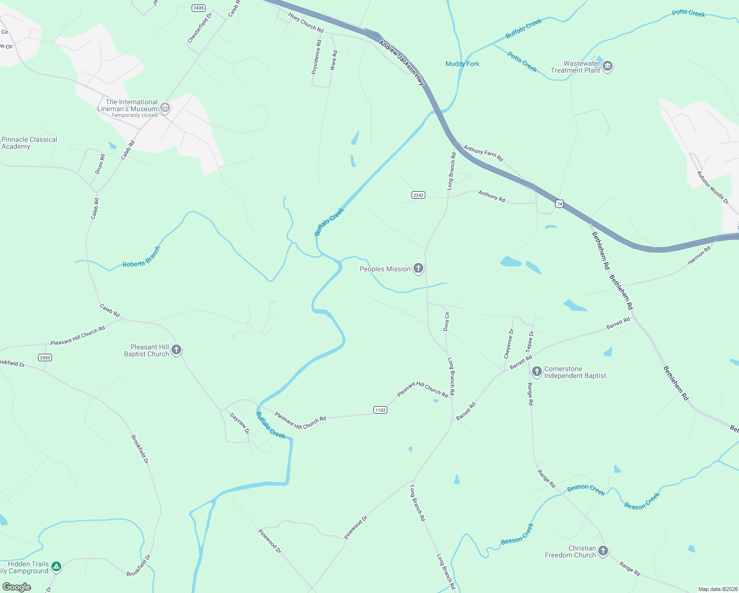 map of restaurants, bars, coffee shops, grocery stores, and more near 220 Paradise Lane in Kings Mountain