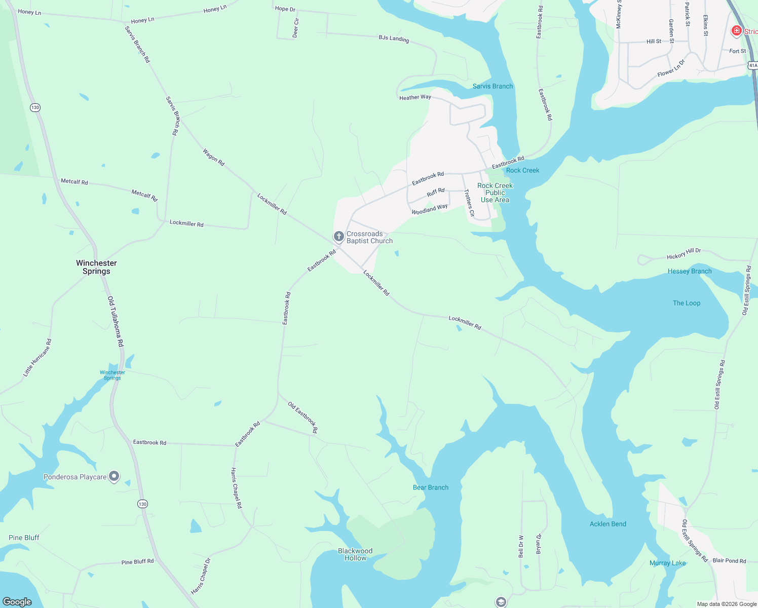 map of restaurants, bars, coffee shops, grocery stores, and more near 1776 Lockmiller Rd in Estill Springs