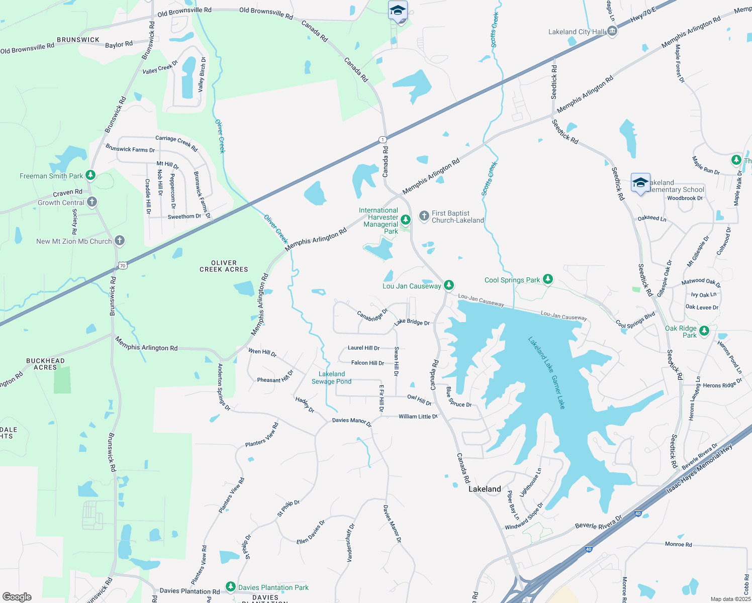map of restaurants, bars, coffee shops, grocery stores, and more near 4324 Canabridge Cove in Lakeland