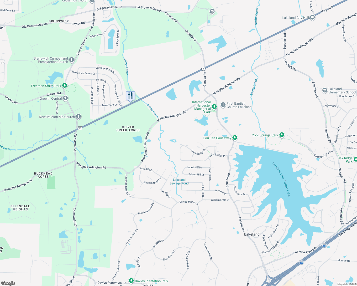 map of restaurants, bars, coffee shops, grocery stores, and more near 4333 Country Bridge Rd in Lakeland