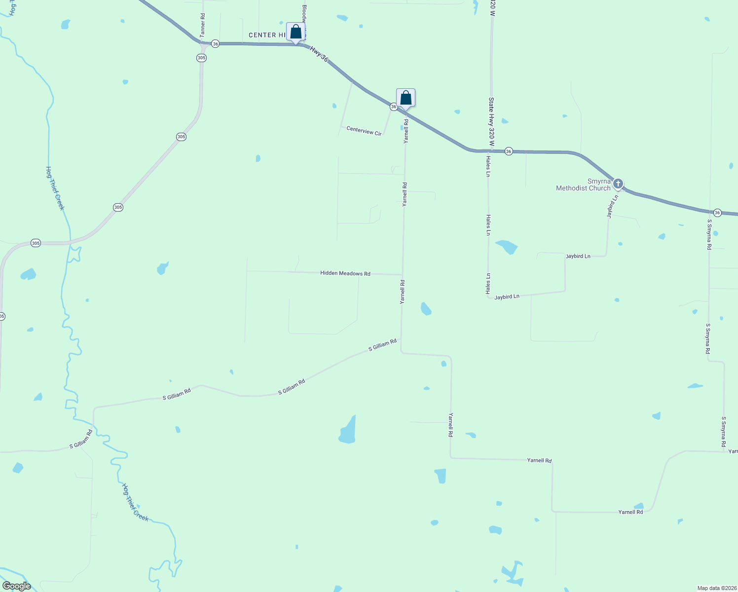 map of restaurants, bars, coffee shops, grocery stores, and more near 105 Mount View Circle in Searcy