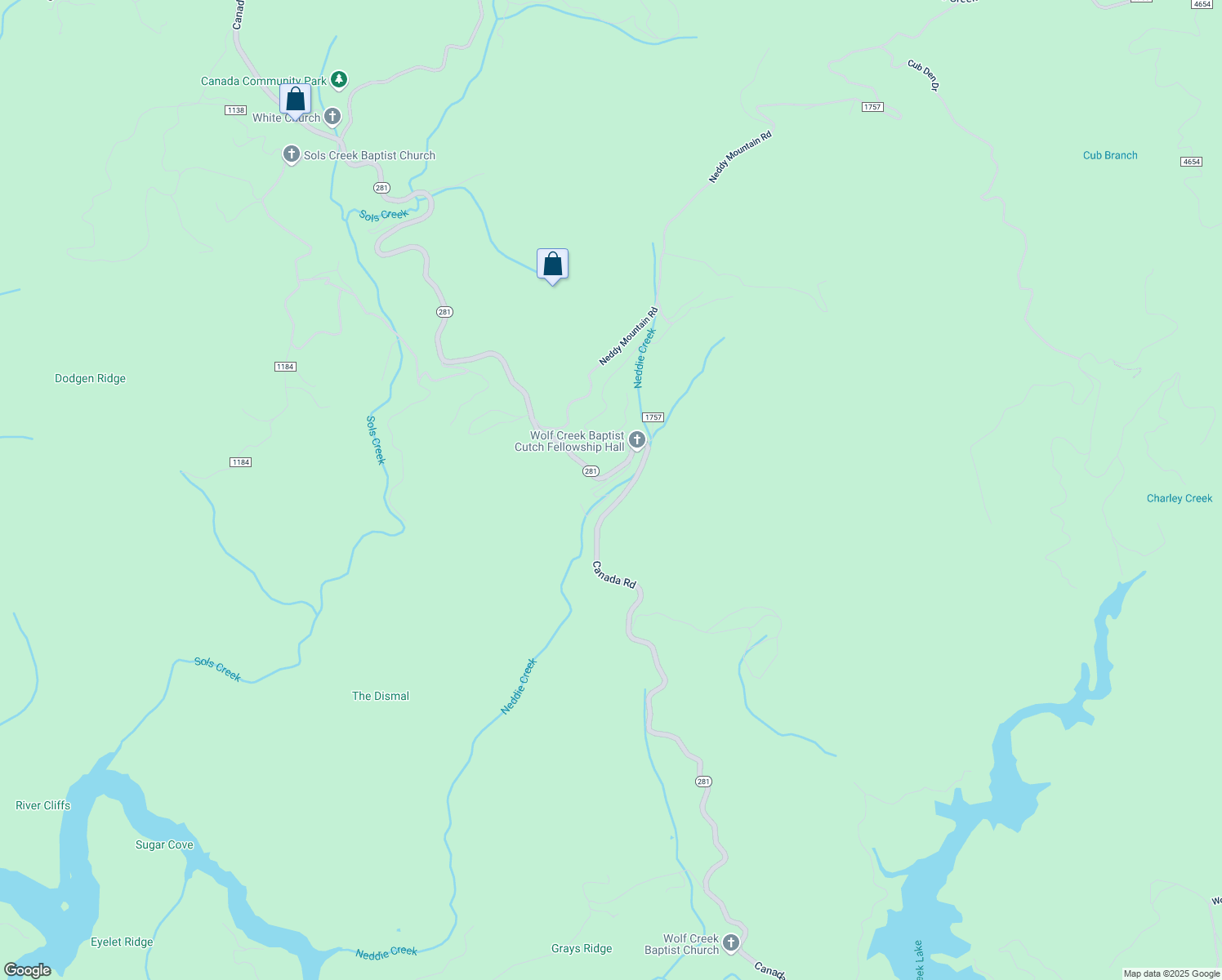 map of restaurants, bars, coffee shops, grocery stores, and more near 10802 Canada Road in Tuckasegee