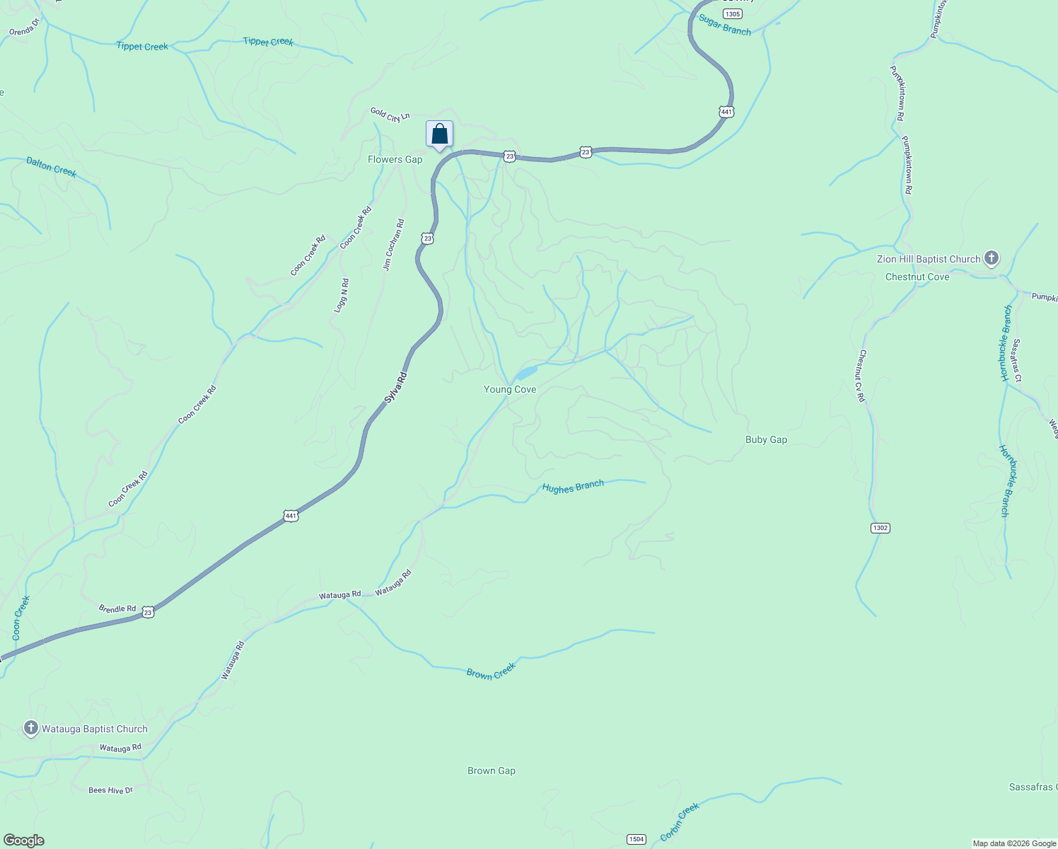 map of restaurants, bars, coffee shops, grocery stores, and more near 295 Young Cove Road in Franklin