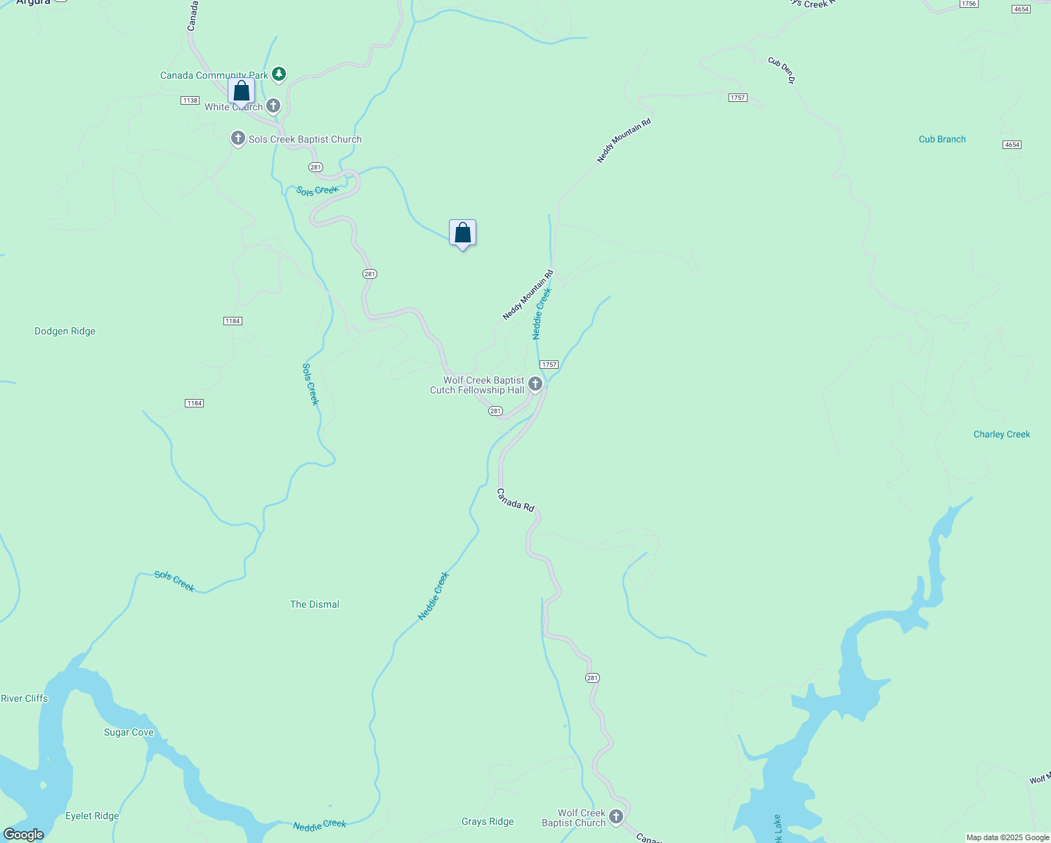 map of restaurants, bars, coffee shops, grocery stores, and more near 10802 Canada Road in Tuckasegee