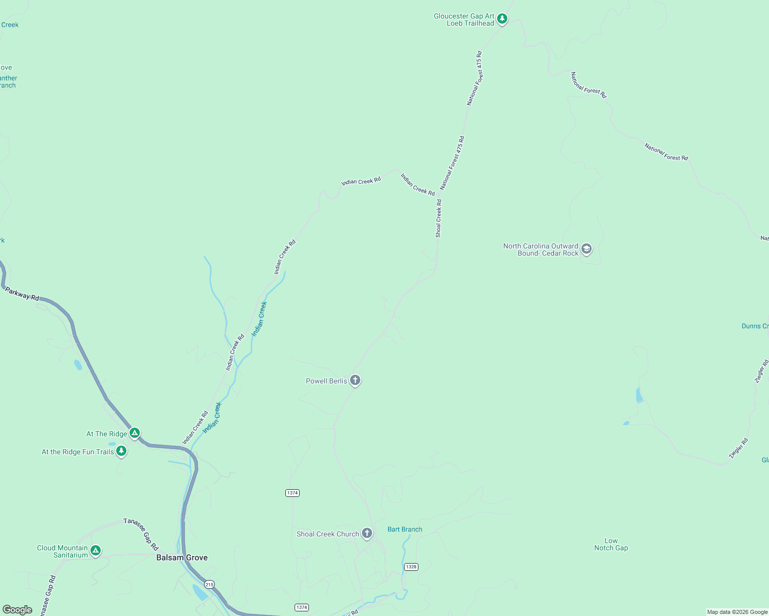 map of restaurants, bars, coffee shops, grocery stores, and more near 352 Brooks Road in Balsam Grove