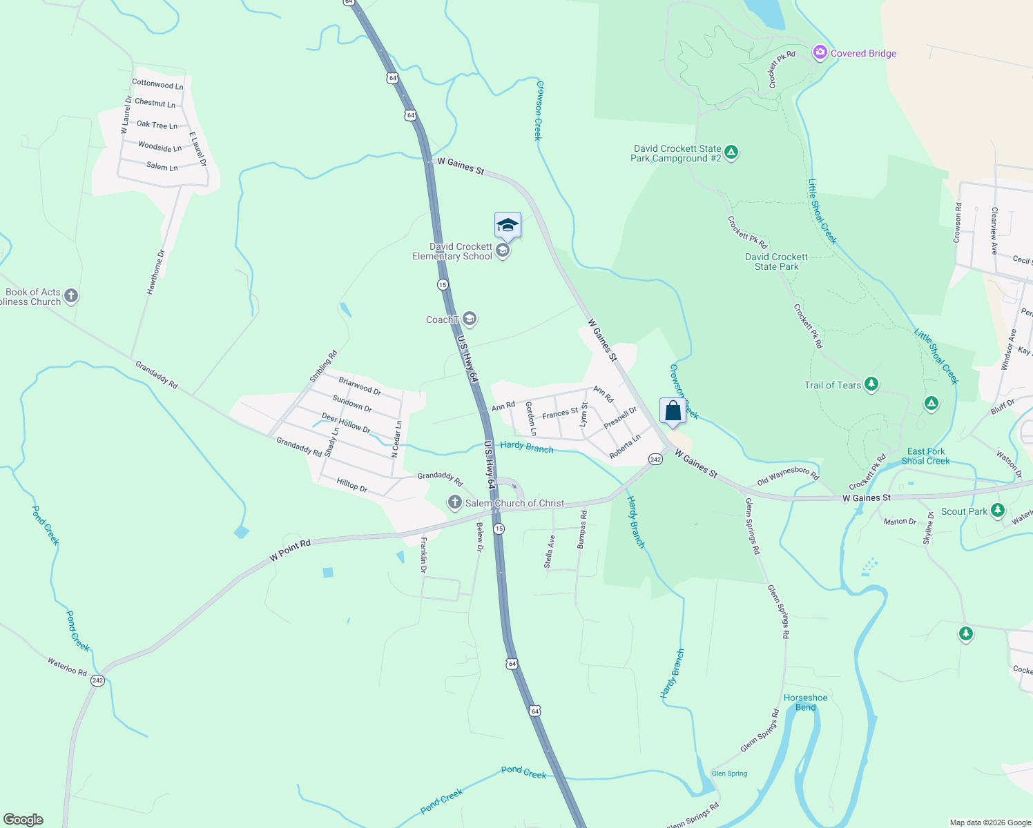 map of restaurants, bars, coffee shops, grocery stores, and more near 1707 Luther Avenue in Lawrenceburg