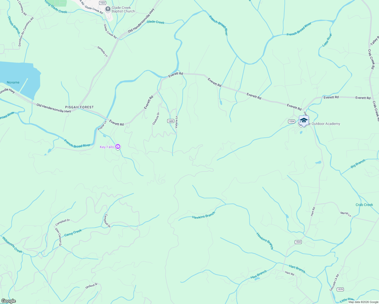 map of restaurants, bars, coffee shops, grocery stores, and more near 750 Reserve Road in Pisgah Forest