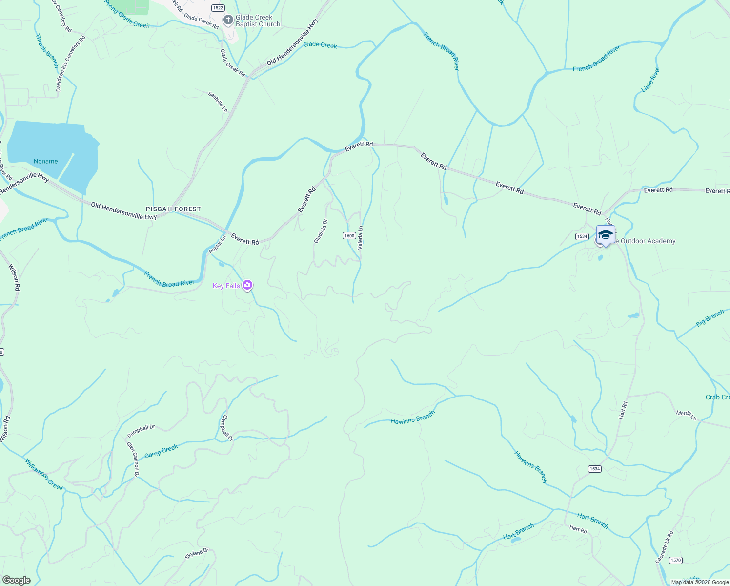 map of restaurants, bars, coffee shops, grocery stores, and more near 750 Reserve Road in Pisgah Forest