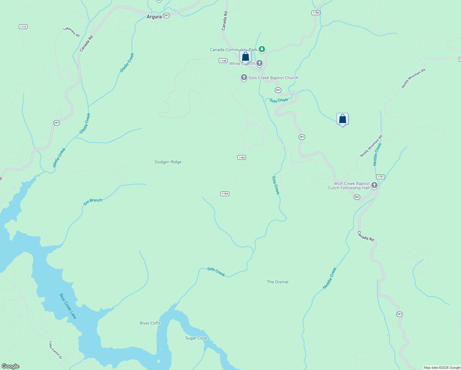 map of restaurants, bars, coffee shops, grocery stores, and more near 20 Triangle Road in Tuckasegee
