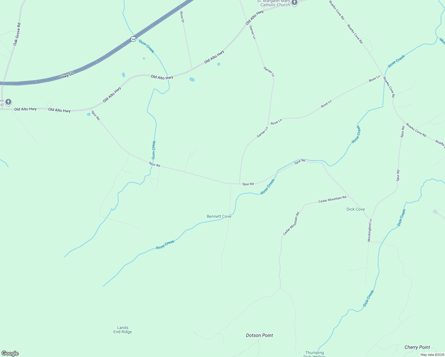 map of restaurants, bars, coffee shops, grocery stores, and more near 1275 Spur Road in Decherd